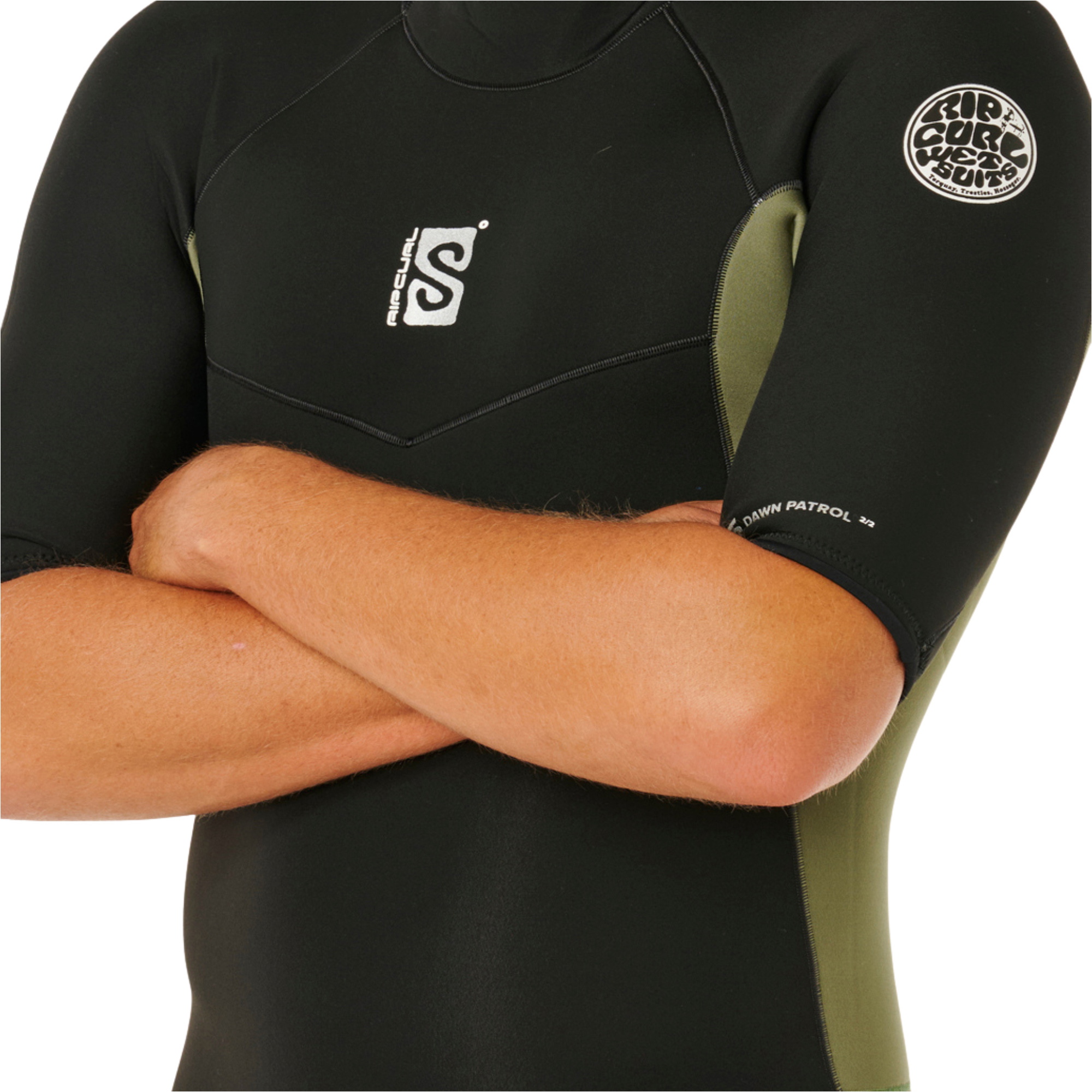 2026 Rip Curl Hommes Dawn Patrol 2mm Back Zip Shorty Combinaison N&eacute;opr&egrave;ne 11TMSP - Deep Cactus